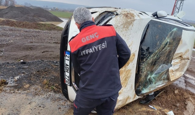 Kontrolden çıkan otomobil takla attı: 1 yaralı