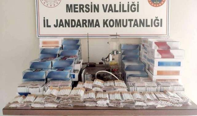 Mersin'de 100 bin kaçak makaron ele geçirildi