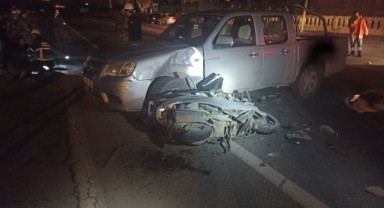 Otomobil ile motosiklet çarpıştı: 1 ağır yaralı
