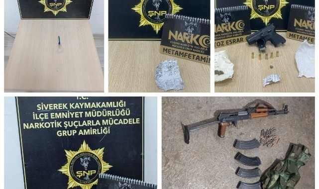 Siverek'te asayiş ve trafik uygulaması! Silah ve uyuşturucu maddesi ele geçirildi