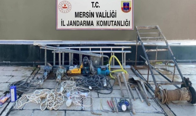 Tünel sistemiyle define arayan 8 şüpheli yakalandı