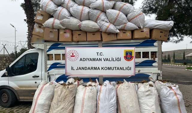 Adıyaman’da kaçak tütün ele geçirildi