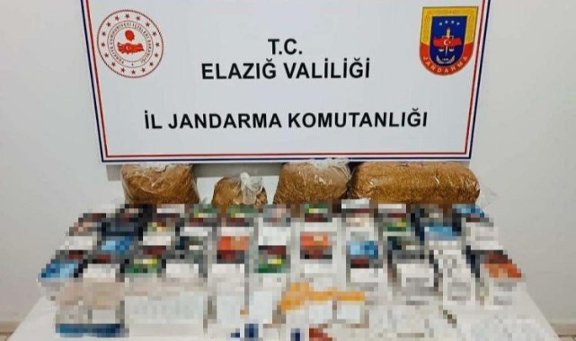 Elazığ’da kaçak tütün ve makaron yakalandı