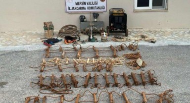 Kaçak kazı yapan 5 şüpheli suçüstü yakalandı