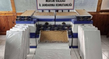 Mersin'de 500 bin adet makaron ele geçirildi