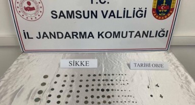Samsun'da 186 adet sikke ele geçirdi