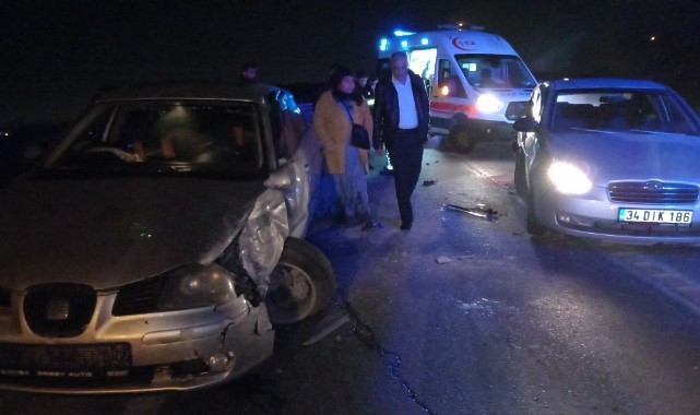 Tekirdağ'da iki otomobil çarpıştı: 2 yaralı