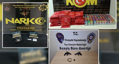 Viranşehir'de 18 şahıs yakalandı, 5 ruhsatsız tabanca ele geçirildi