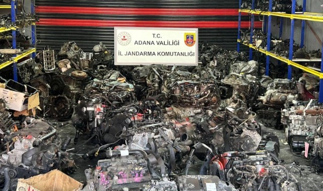 Adana’da 96 kaçak otomobil motoru ele geçirildi