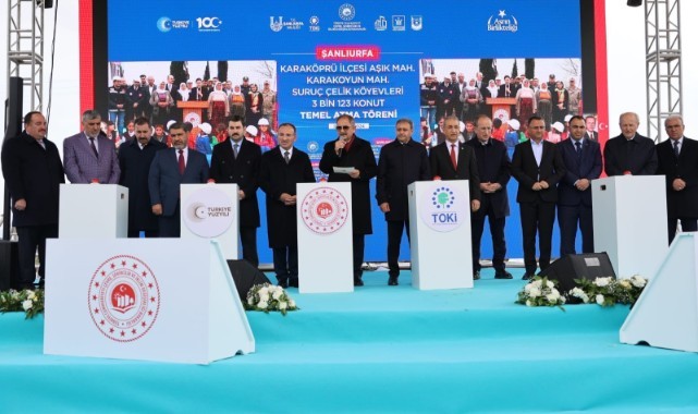 Bakan Özhaseki Urfa’da 3 bin 123 konutun temelini attı