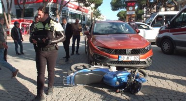 Balıkesir’de otomobille motosiklet çarpıştı: 1 yaralı