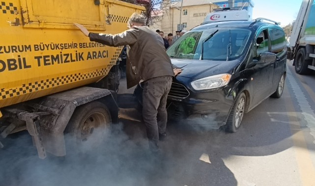 Erzurum’da seçim günü trafik kazası: 1 yaralı