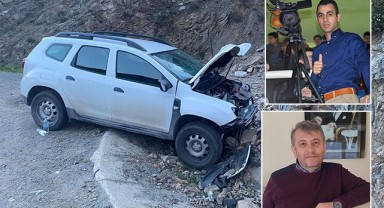 Gazeteciler kaza yaptı: 1 ölü, 1 yaralı