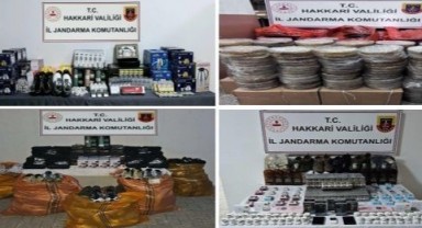Hakkari'de çok sayıda kaçak malzeme ele geçirildi
