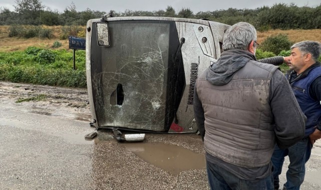 Hatay’da işçi servisi devrildi: 4 yaralı