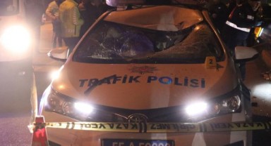 Kaçan otomobilin çarptığı 1 polis şehit oldu, 1 polis yaralandı