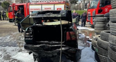Komşu ilde otomobilin LPG tüpü bomba gibi patladı