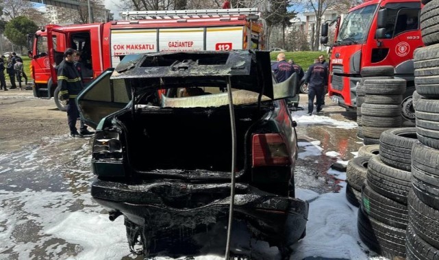 Komşu ilde otomobilin LPG tüpü bomba gibi patladı