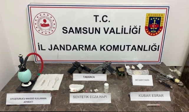 Samsun'da jandarmadan uyuşturucu operasyonu