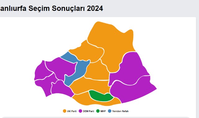 Şanlıurfa'da 13 ilçesinde durum nedir? İlçe İlçe oy oranları..