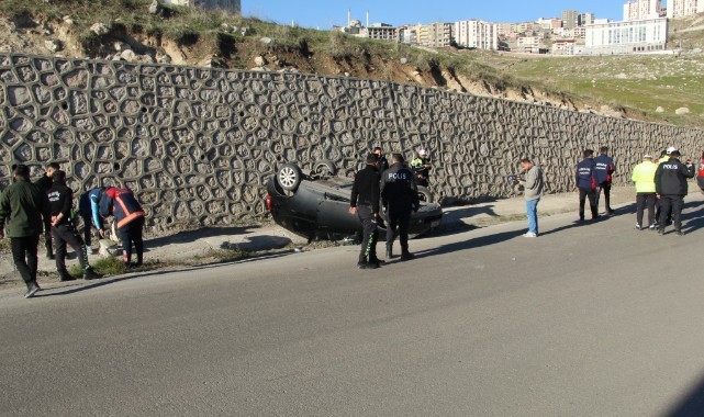 Şırnak’ta otomobil takla attı: 1 yaralı