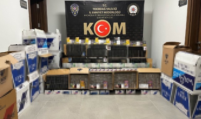 Tekirdağ’da çok sayıda dolu makaron ele geçirildi