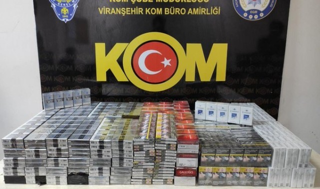 Viranşehir’de bin 430 paket kaçak sigara yakalandı