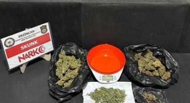 Erzincan’da 169,86 gram skunk ele geçirildi