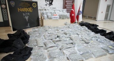 Gümrük'te 218 kilogram skunk ele geçirildi