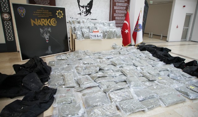 Gümrük'te 218 kilogram skunk ele geçirildi