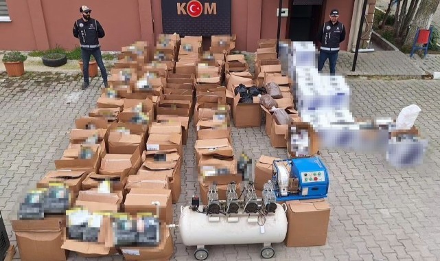 Kaçakçılık operasyonu: 347 bin 340 makaron ele geçirildi