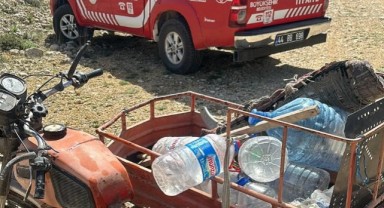 Motosiklet kazasında sürücü ve eşi yaralandı