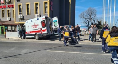 Motosiklet yola devrildi: 2 yaralı