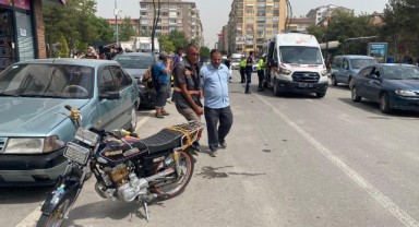 Motosikletin çarptığı kadın yaralandı