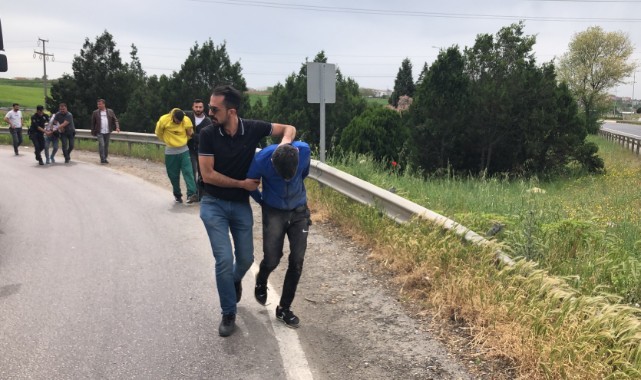 Polisten kaçan otomobil kaza yaptı