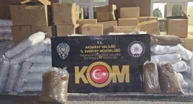 Tır içerisinde kaçak tütün ele geçirildi