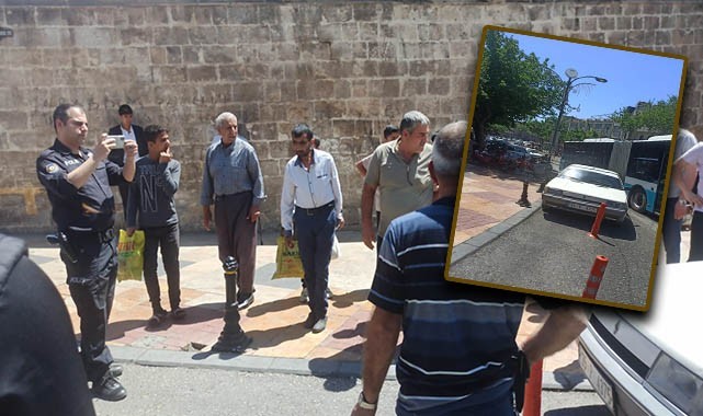 Urfa'da yanlış park trafiği bir birine kattı! Uzun kuyruklar oluştu