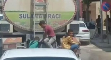Çocukların tehlikeli yolculuğu yürekleri ağızlara getirdi