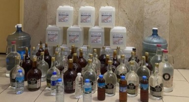 İncirliova'da litrelerce kaçak alkol yakalandı