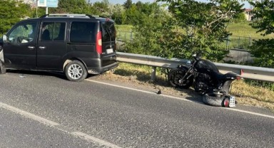 Motosikletle otomobil çarpıştı: 1 yaralı