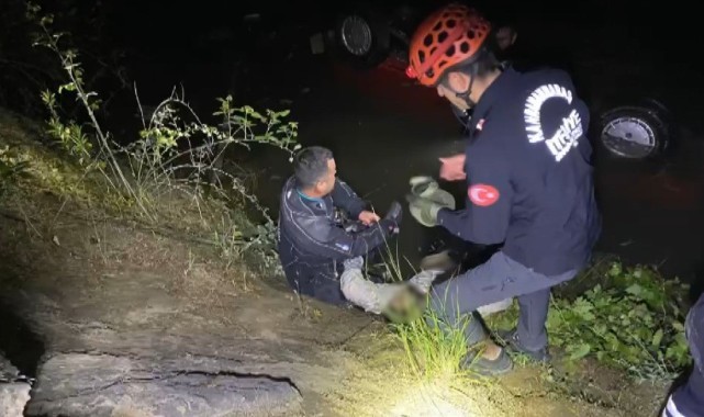 Otomobil baraj gölüne düştü: 1 ölü, 1 yaralı