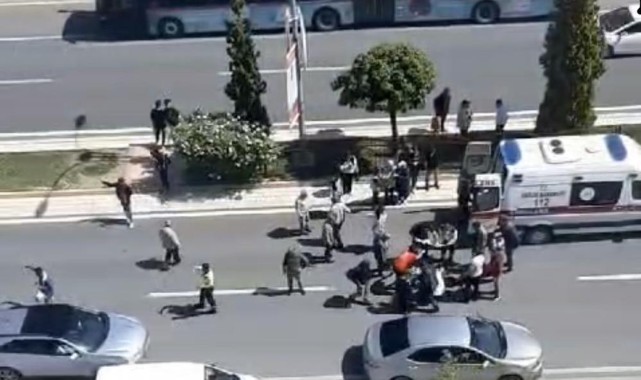 Otomobilin çarptığı kadın yaralandı