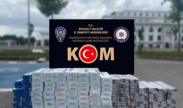 TEM Otoyolu'nda gümrük kaçağı sigara ele geçirildi