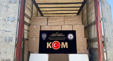 TEM otoyolunda çok sayıda içi dolu makaron ele geçirildi