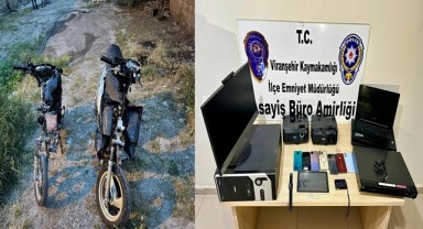 Viranşehir'de çaldığı malzemelerle birlikte yakalandı