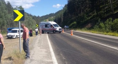 Hafif ticari araç uçurumdan uçtu: 1 yaralı