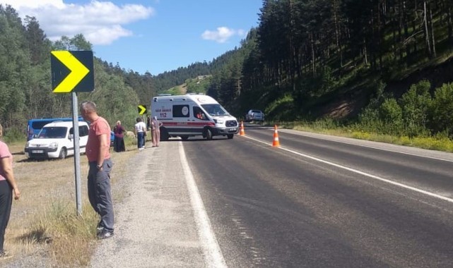 Hafif ticari araç uçurumdan uçtu: 1 yaralı