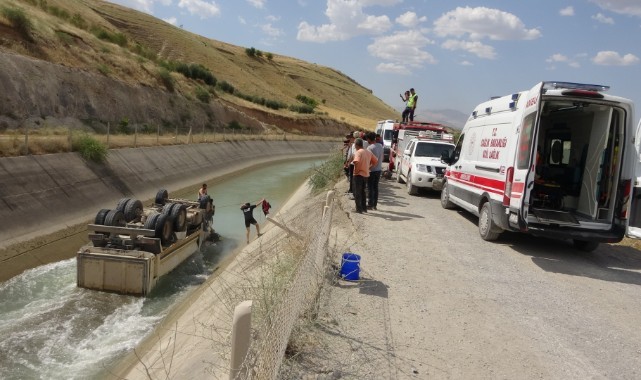 HES kanalına düşen kamyonun sürücüsü öldü
