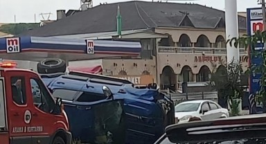 Kontrolden çıkan araç takla attı: 2 yaralı