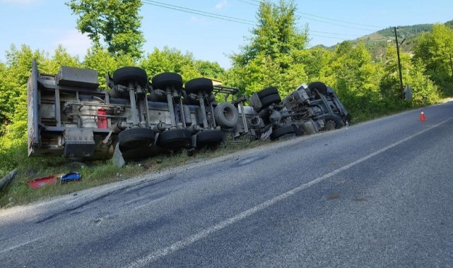 LPG yüklü tanker yan yattı